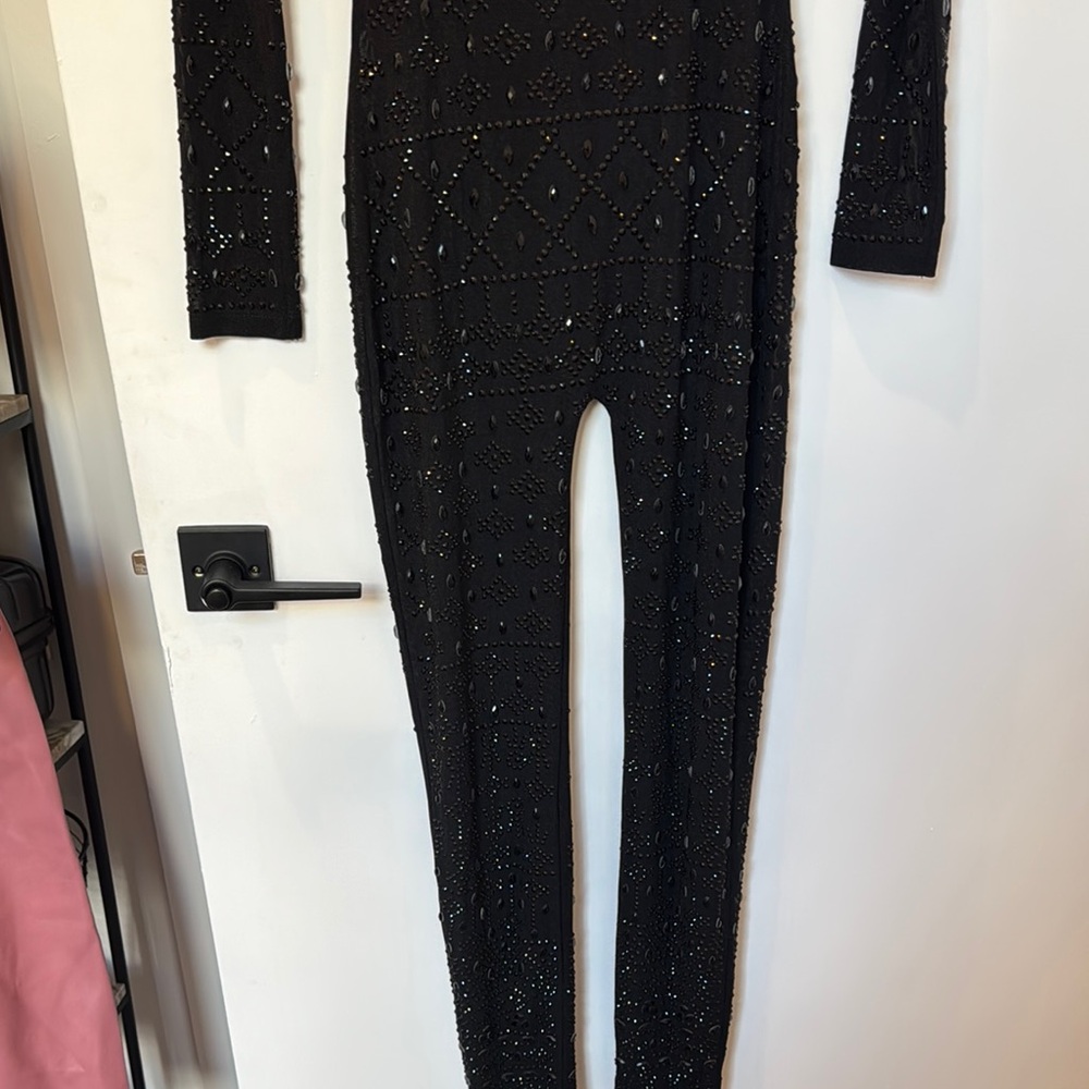 Windsor Black Sparkly Jumpsuit Form-Fitting Design